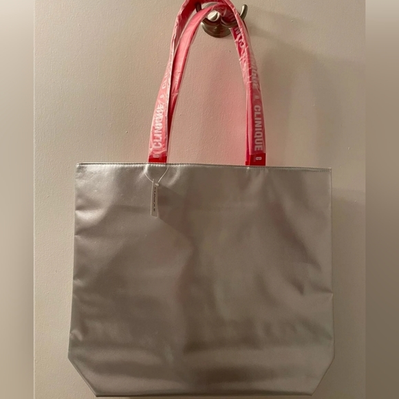 Clinique Handbags - Clinique Silver Tote Bag  #New
